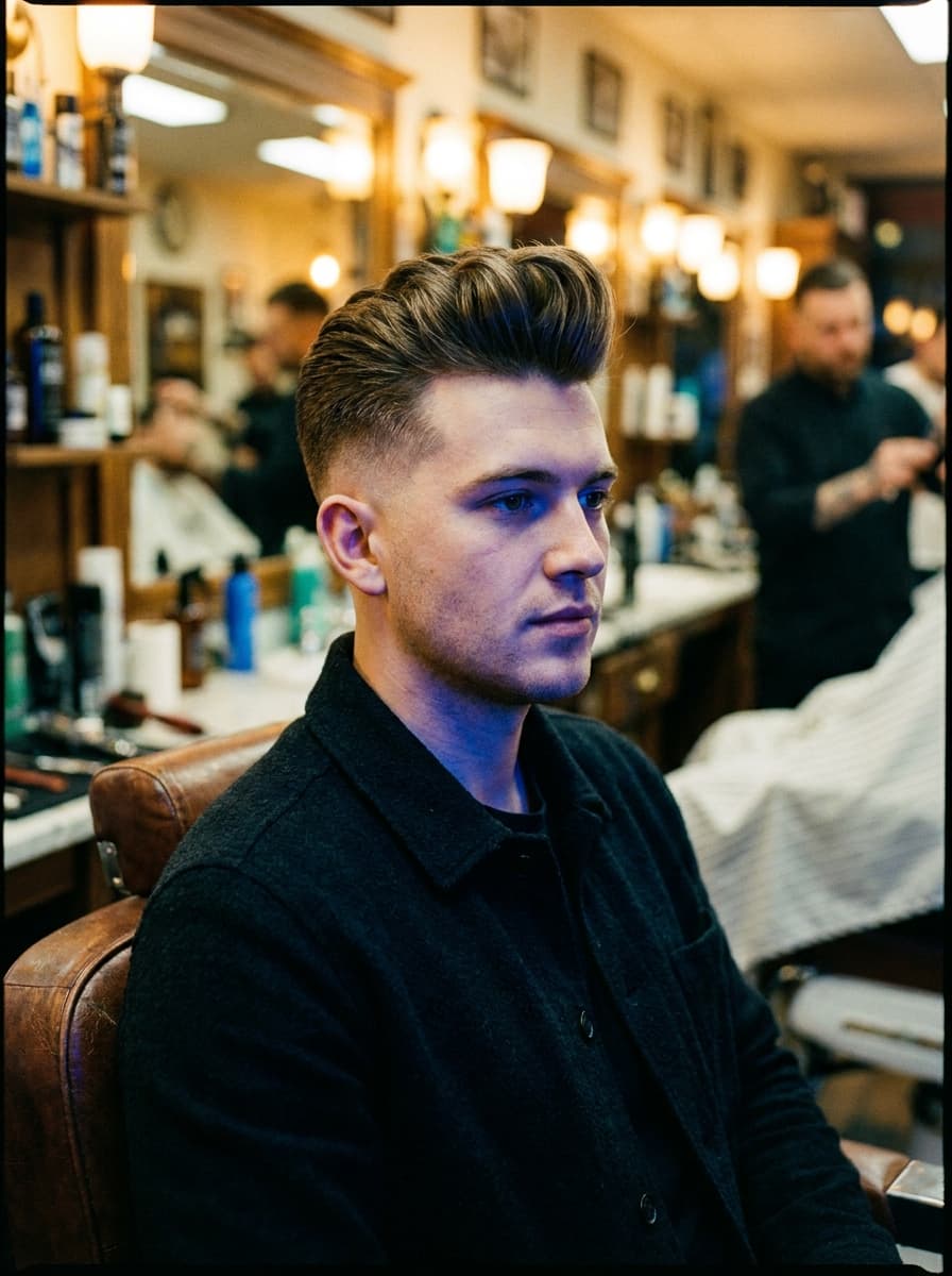 Moderner Herrenschnitt Textured Quiff beim The Gentleman Coiffeur Spreitenbach